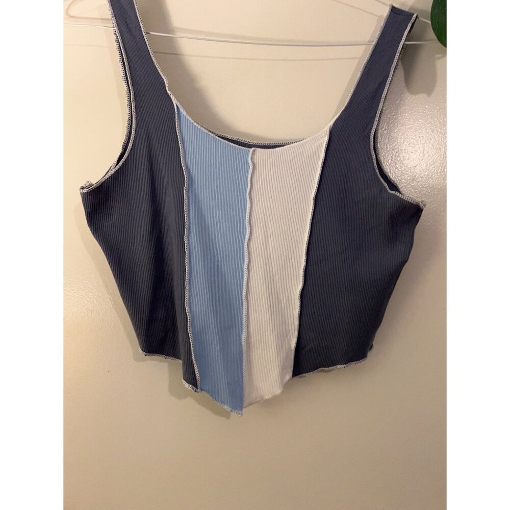 Hollister~Color Block Tee~Cropped~ Summer~Y2K Size L - Picture 5 of 11